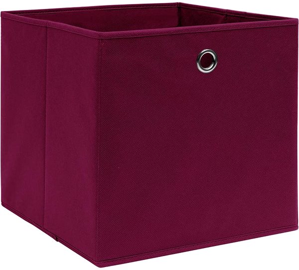 Úložný box Úložné boxy 4 ks tmavo červené 32 × 32 × 32 cm textil ...