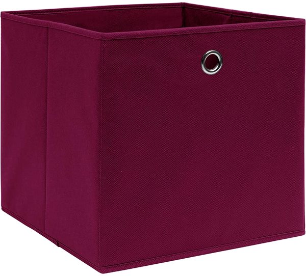 Úložný box Úložné boxy 10 ks tmavočervené 32 × 32 × 32 cm textil ...
