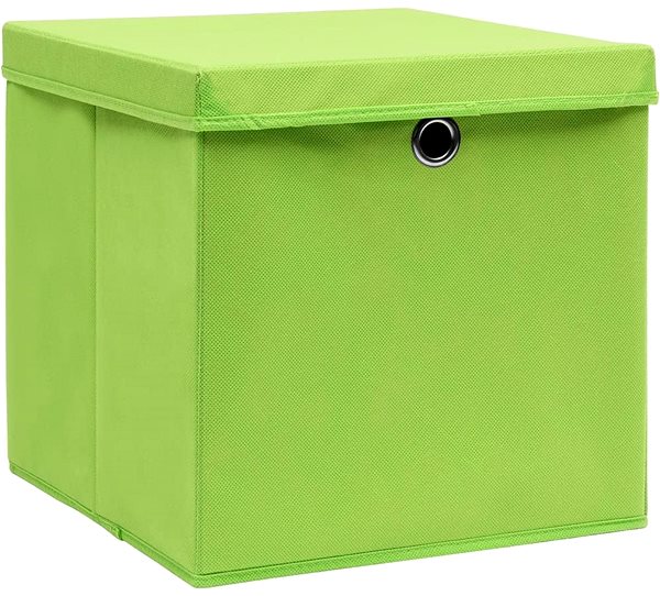 Úložný box Úložné boxy s vekami 4 ks zelené 32 × 32 × 32 cm textil ...