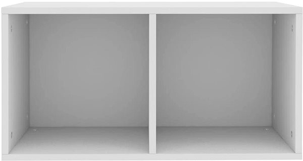 Shelf Storage Box for LP Records White 71 x 34 x 36cm Chipboard Screen