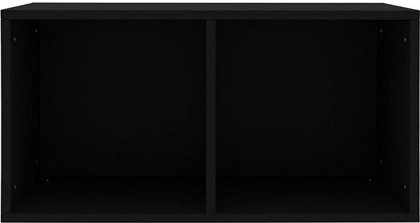 Shelving Unit Storage Box for LP Records Black 71 x 34 x 36cm Chipboard Screen