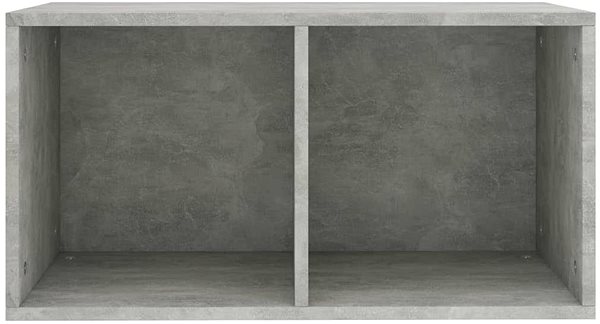 Shelving Unit Storage Box for LP boards Concrete Grey 71x34x36cm Chipboard Screen