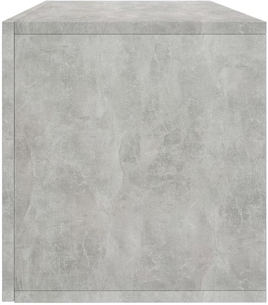 Shelving Unit Storage Box for LP boards Concrete Grey 71x34x36cm Chipboard Features/technology