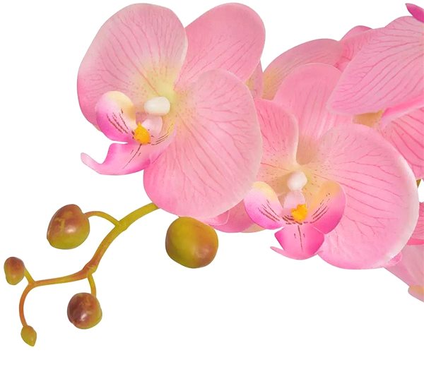 Umelý kvet Umelá rastlina orchidea s kvetináčom 75 cm ružová ...