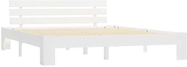Rám postele Rám postele biely masívna borovica 180 × 200 cm ...