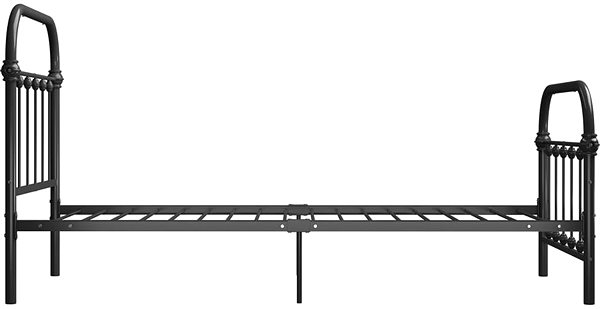 Postel Rám postele šedý kovový 90x200 cm ...