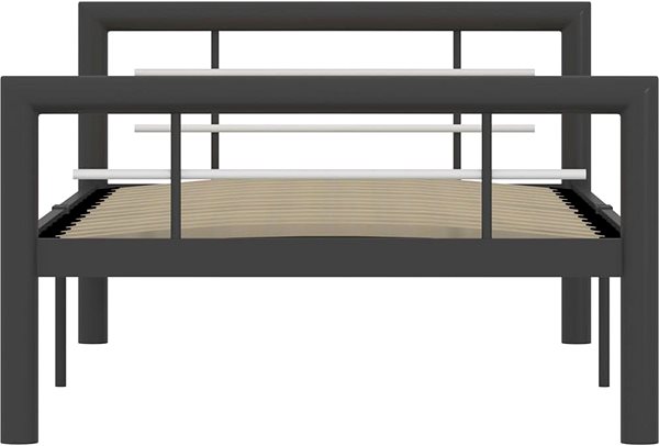 Posteľ Rám postele sivobiely kov 90 × 200 cm ...