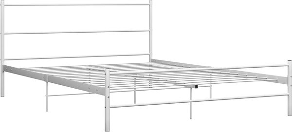 Posteľ Rám postele biely kov 140 × 200 cm ...