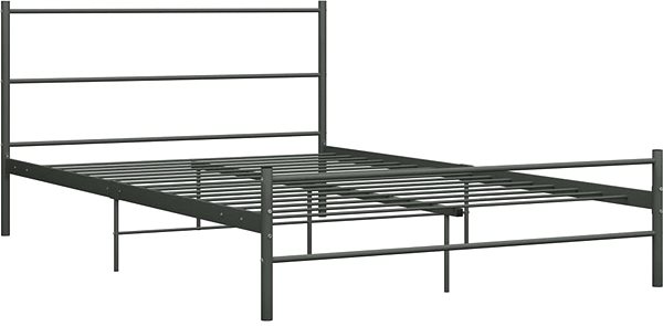 Rám postele Rám postele sivý kovový 140 × 200 cm ...