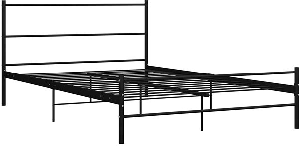 Rám postele Rám postele čierny kov 140 × 200 cm ...