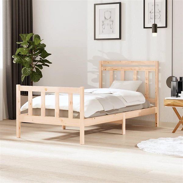 Rám postele Rám postele masívne drevo 100 × 200 cm, 3100709 ...