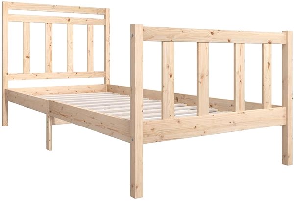 Rám postele Rám postele masívne drevo 100 × 200 cm, 3100709 ...