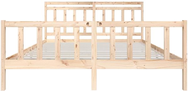 Postel Rám postele masivní dřevo 180 × 200 cm Super King, 3100973 ...