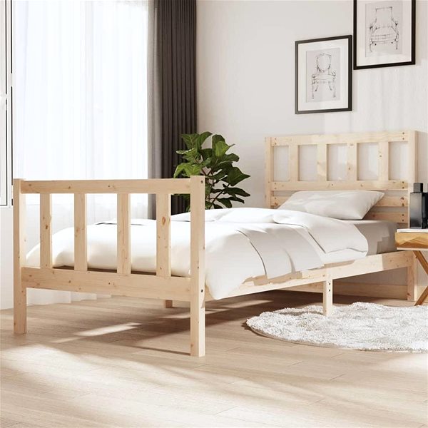 Rám postele Rám postele masívne drevo 100 × 200 cm, 3101143 ...