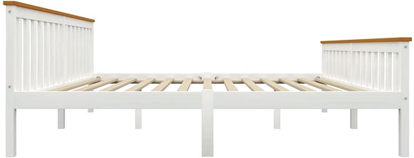 Postel SHUMEE postel 180 × 200 cm, masivní borové dřevo, bílá ...