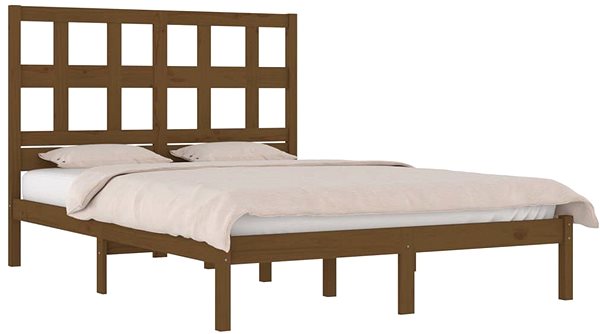Rám postele Rám postele medovo hnedý masívna borovica 120 × 200 cm, 3104476 ...