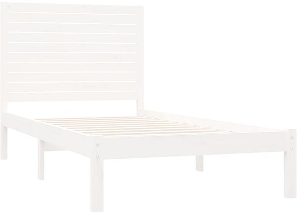 Postel Rám postele bílý masivní dřevo 90 × 200 cm, 3104594 ...