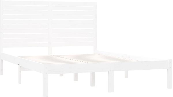 Posteľ Rám postele biely masívne drevo 120 × 200 cm, 3104604 ...