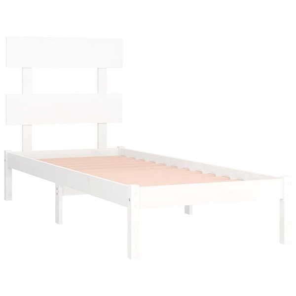 Posteľ Rám postele biely masívne drevo 90 × 200 cm, 3104659 ...