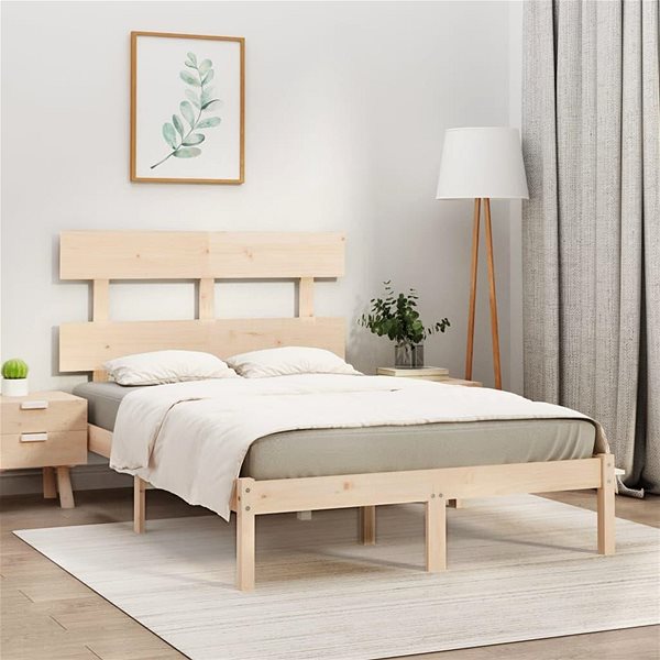 Rám postele Rám postele masívne drevo 120 × 200 cm, 3104668 ...