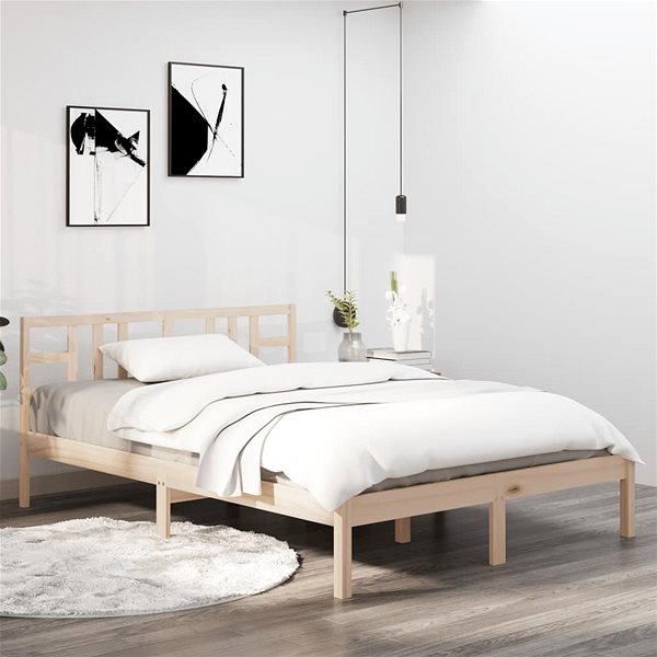 Rám postele Rám postele masívne drevo 160 × 200 cm, 3105415 ...