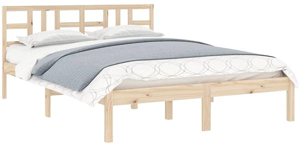 Rám postele Rám postele masívne drevo 160 × 200 cm, 3105415 ...