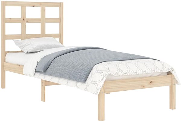 Posteľ Rám postele masívne drevo 100 × 200 cm, 3105460 ...
