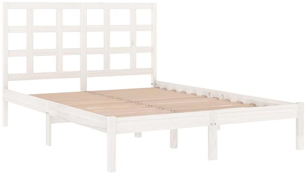 Postel Rám postele bílý masivní dřevo 120 × 200 cm, 3105466 ...