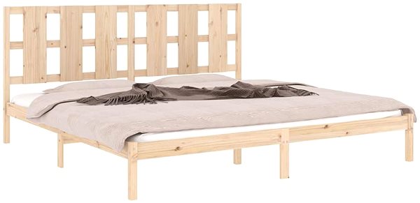 Rám postele Rám postele masívne drevo 180 × 200 cm Super King, 3105615 ...