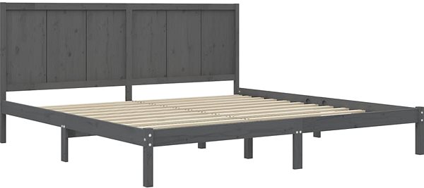 Postel Rám postele šedý masivní borovice 200 × 200 cm, 3105752 ...