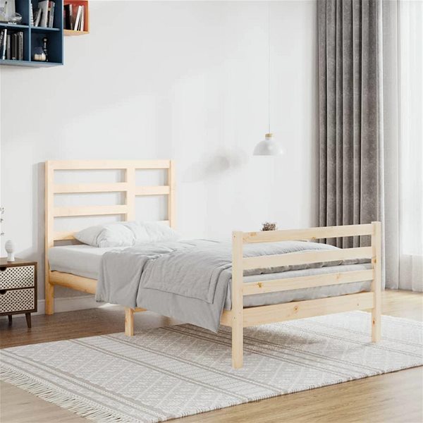 Posteľ Rám postele masívne drevo 100 × 200 cm, 3105850 ...