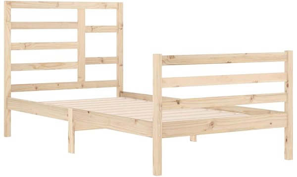 Posteľ Rám postele masívne drevo 100 × 200 cm, 3105850 ...