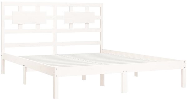 Posteľ Rám postele biely masívna borovica 200 × 200 cm, 3107374 ...