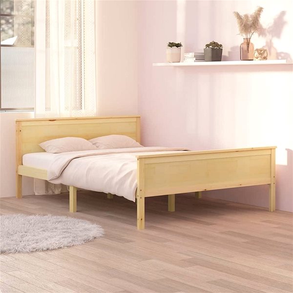 Rám postele Rám postele masívne drevo borovica 160 × 200 cm, 322178 ...
