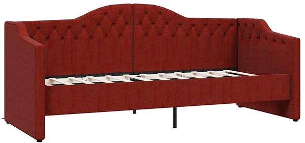 Posteľ Váľanda s USB vínová, textil 90 × 200 cm, 337186 ...
