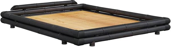 Posteľ Rám postele tmavo hnedý bambus 160 × 200 cm, 340067 ...