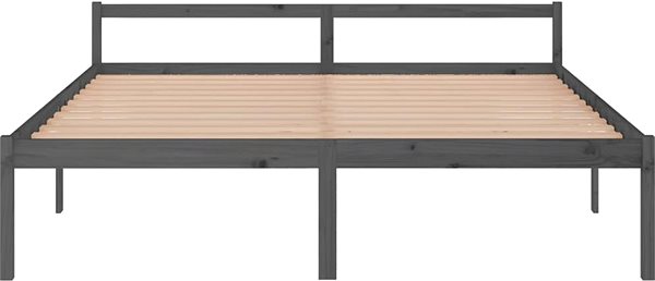 Postel Rám postele šedý masivní borovice 200 × 200 cm, 810636 ...