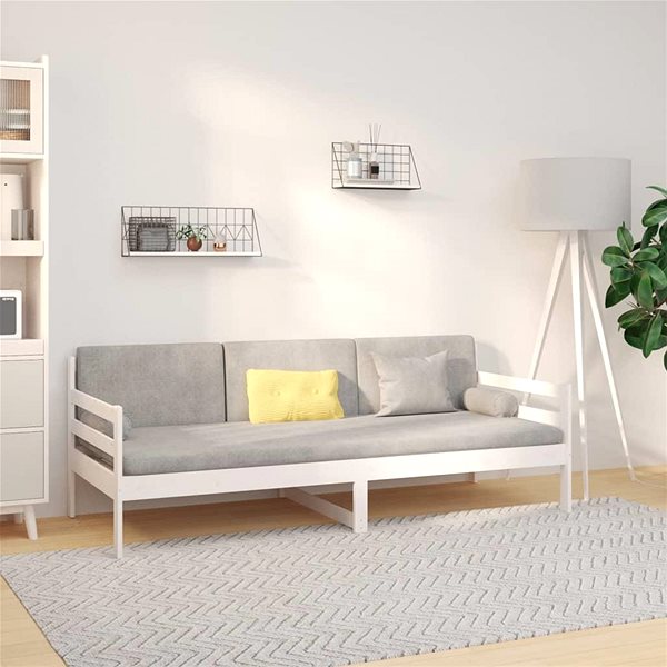 Posteľ Váľanda biela 80 × 200 cm masívne borové drevo, 814680 ...
