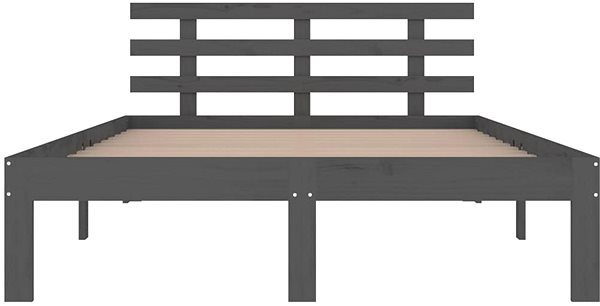 Postel Rám postele šedý masivní dřevo 120 × 200 cm, 814751 ...
