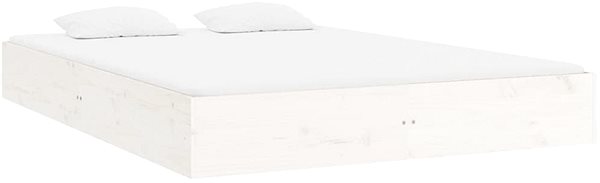 Rám postele Rám postele biely masívne drevo 160 × 200 cm, 820033 ...