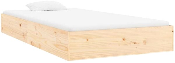 Rám postele Rám postele masívne drevo 90 × 200 cm, 820057 ...