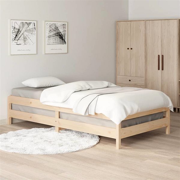 Postel Stohovatelná postel 90 × 200 cm masivní borovice, 820392 ...
