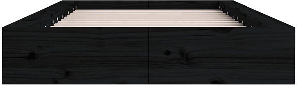 Posteľ Rám postele čierny 100 × 200 cm masívne drevo, 820690 ...