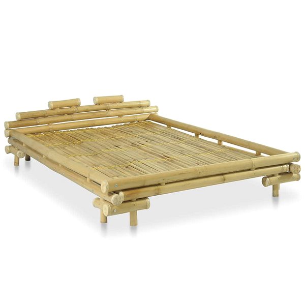 Rám postele Rám postele bambus 140 × 200 cm ...