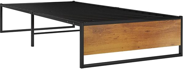 Postel Shumee černý kovový 90×200 cm, 324813 ...