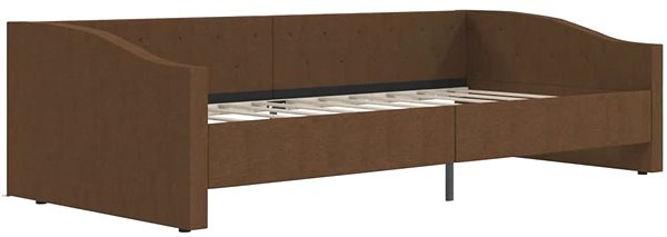 Posteľ Shumee, váľanda s matracom a USB, hnedá, textil, 90 × 200 cm, 3080409 ...