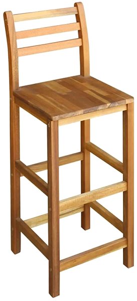 Barový set Barový stôl a stoličky súprava 5 kusov z masívneho akáciového dreva 246669 ...