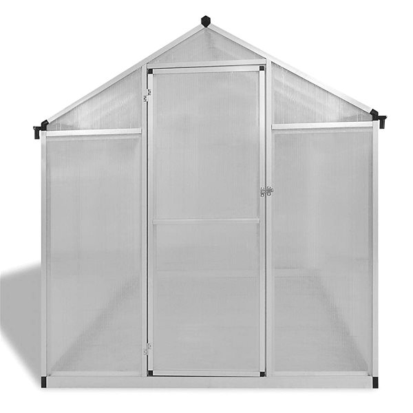 Skleník Spevnený hliníkový skleník so základným rámom 190 × 242 × 195 cm 4,6 m2 ...
