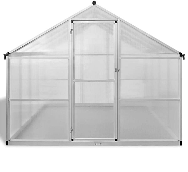Skleník Spevnený hliníkový skleník so základným rámom 250 × 361 × 195 cm 9,03 m2 ...