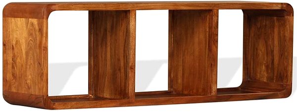 TV stolík SHUMEE masívne drevo 120 × 30 × 40 cm ...